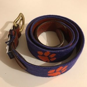 Smathers and Branson Clemson Needlepoint belt